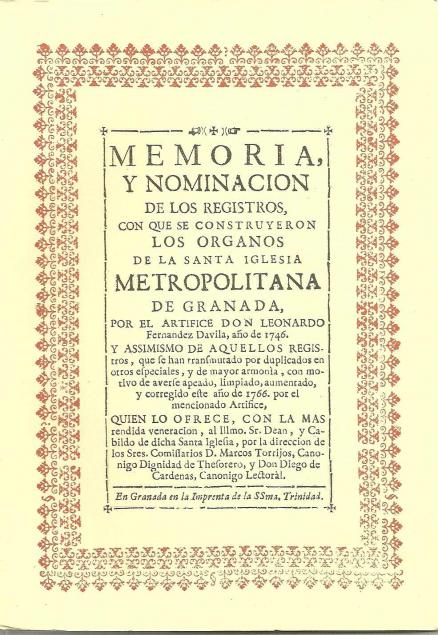 [1985] Órganos de Granada